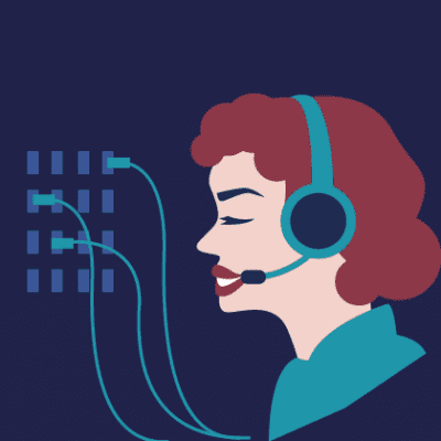 Call center operator illustration